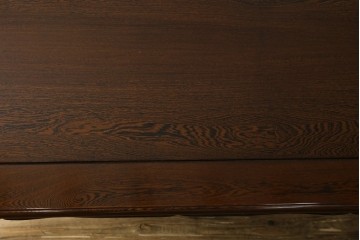 和製ヴィンテージ　美品　鉄刀木(タガヤサン)　オリエンタルな彫刻入りのオーバルダイニングテーブル　(R-080760)
