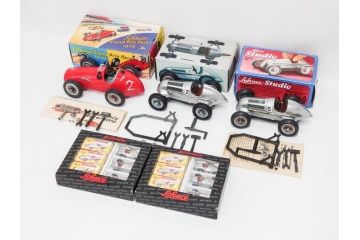 Schuco(シュコー)　Grand Prix Racer 1070　Studio 1050　Mercedes 1936　Piccolo(ピッコロ)　おもちゃ5点セット(ミニカー、Lufthansa、メルセデス、ゼンマイ、車、スポーツカー、外箱付き)(R-080762)