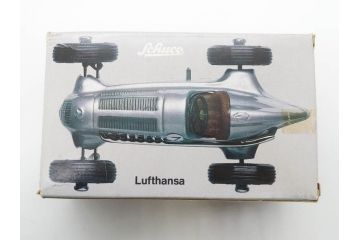 Schuco(シュコー)　Grand Prix Racer 1070　Studio 1050　Mercedes 1936　Piccolo(ピッコロ)　おもちゃ5点セット(ミニカー、Lufthansa、メルセデス、ゼンマイ、車、スポーツカー、外箱付き)(R-080762)