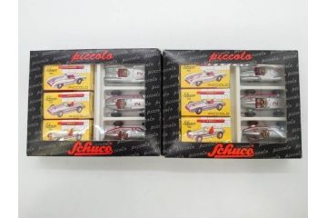 Schuco(シュコー)　Grand Prix Racer 1070　Studio 1050　Mercedes 1936　Piccolo(ピッコロ)　おもちゃ5点セット(ミニカー、Lufthansa、メルセデス、ゼンマイ、車、スポーツカー、外箱付き)(R-080762)