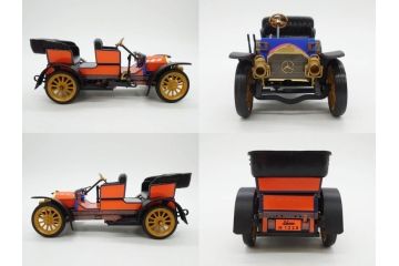 Schuco(シュコー)　OLD TIMER　Ford COUPET 1917 Renault 6cv/1911(1227、1230、1229、1228、ゼンマイ)　Mercedes SIMPLEX 32PS/1902 Opel DOKTORWAGEN 4/8PS 1909 おもちゃ6点セット(フォード、ルノー、メルセデス、オペル、オールドタイマー、玩具、車、外箱付き)(R-080763)
