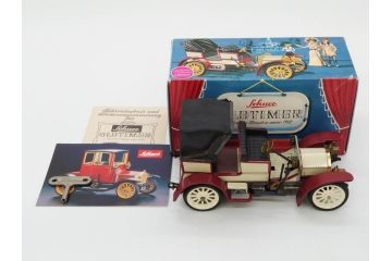 Schuco(シュコー)　OLD TIMER　Ford COUPET 1917 Renault 6cv/1911(1227、1230、1229、1228、ゼンマイ)　Mercedes SIMPLEX 32PS/1902 Opel DOKTORWAGEN 4/8PS 1909 おもちゃ6点セット(フォード、ルノー、メルセデス、オペル、オールドタイマー、玩具、車、外箱付き)(R-080763)