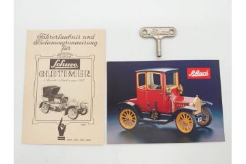 Schuco(シュコー)　OLD TIMER　Ford COUPET 1917 Renault 6cv/1911(1227、1230、1229、1228、ゼンマイ)　Mercedes SIMPLEX 32PS/1902 Opel DOKTORWAGEN 4/8PS 1909 おもちゃ6点セット(フォード、ルノー、メルセデス、オペル、オールドタイマー、玩具、車、外箱付き)(R-080763)