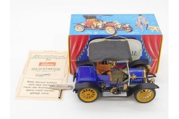 Schuco(シュコー)　OLD TIMER　Ford COUPET 1917 Renault 6cv/1911(1227、1230、1229、1228、ゼンマイ)　Mercedes SIMPLEX 32PS/1902 Opel DOKTORWAGEN 4/8PS 1909 おもちゃ6点セット(フォード、ルノー、メルセデス、オペル、オールドタイマー、玩具、車、外箱付き)(R-080763)