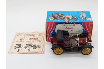 Schuco(シュコー)　OLD TIMER　Ford COUPET 1917 Renault 6cv/1911(1227、1230、1229、1228、ゼンマイ)　Mercedes SIMPLEX 32PS/1902 Opel DOKTORWAGEN 4/8PS 1909 おもちゃ6点セット(フォード、ルノー、メルセデス、オペル、オールドタイマー、玩具、車、外箱付き)(R-080763)