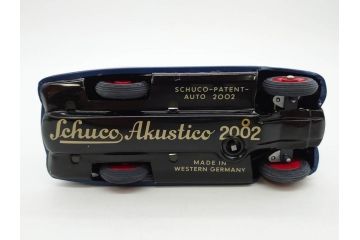 Schuco(シュコー)　Akustico 2002/Examico 4001(4011)/BMW 327 coupe 1/18/Studio IV Bugatti　おもちゃ4点セット(Edition、Classic、ブガッティ、クーペ、エグザミコ、ゼンマイ、ブリキ、玩具、車、外箱付き)(R-080764)