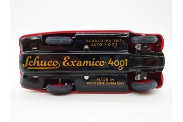 Schuco(シュコー)　Akustico 2002/Examico 4001(4011)/BMW 327 coupe 1/18/Studio IV Bugatti　おもちゃ4点セット(Edition、Classic、ブガッティ、クーペ、エグザミコ、ゼンマイ、ブリキ、玩具、車、外箱付き)(R-080764)