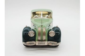Schuco(シュコー)　Akustico 2002/Examico 4001(4011)/BMW 327 coupe 1/18/Studio IV Bugatti　おもちゃ4点セット(Edition、Classic、ブガッティ、クーペ、エグザミコ、ゼンマイ、ブリキ、玩具、車、外箱付き)(R-080764)