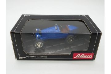Schuco(シュコー)　Akustico 2002/Examico 4001(4011)/BMW 327 coupe 1/18/Studio IV Bugatti　おもちゃ4点セット(Edition、Classic、ブガッティ、クーペ、エグザミコ、ゼンマイ、ブリキ、玩具、車、外箱付き)(R-080764)
