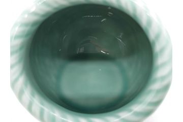 戦前　深川製磁　オールド深川　有田焼　陶器籠/金工　虫籠形真鍮製吊香炉の2点セット(鳥、小物入れ、仏具、茶道具、裏印、房付き)(R-080767)