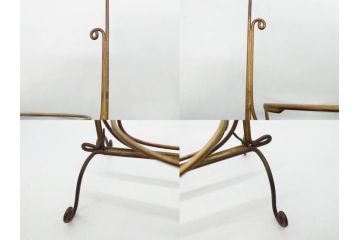 戦前　深川製磁　オールド深川　有田焼　陶器籠/金工　虫籠形真鍮製吊香炉の2点セット(鳥、小物入れ、仏具、茶道具、裏印、房付き)(R-080767)