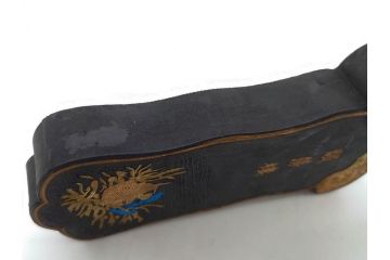 嘉慶年製　御園図古墨　書道具　唐物　中国　総重量 約440g　優美なデザインの墨8点セット(楼閣、風景、龍、竜、魚、虎、トラ、樹木、固形墨、習字道具、水墨)(R-080770)