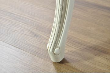 中古　美品　特注!!　特大サイズ　オーダーメイド　クラシック家具　ケント工房　15世　アンティーク調　真っ白なカラーリングにロココ様式のデザインが魅力的なダイニングテーブル(4人掛け、6人掛け、食卓)(定価約100万円)(R-080772)