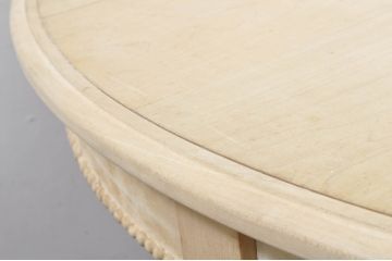 和製ビンテージ　大振り!!　特注品　シャビーシックな雰囲気が素敵なアンティーク調の展示台(ダイニングテーブル、オーバルテーブル、食卓、飾り台、陳列台、ディスプレイ台、ヴィンテージ、店舗什器)(R-080775)