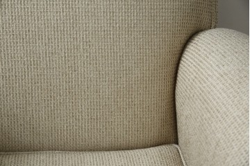 中古　フランス輸入家具　ファブリック　お部屋に取り入れやすいナチュラルモダンデザインのクラブソファ　定価約25万円　(R-080783)