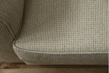 中古　フランス輸入家具　ファブリック　お部屋に取り入れやすいナチュラルモダンデザインのクラブソファ　定価約25万円　(R-080783)