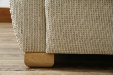 中古　フランス輸入家具　ファブリック　お部屋に取り入れやすいナチュラルモダンデザインのクラブソファ　定価約25万円　(R-080783)