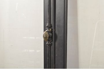 中古　特注品　楢(ナラ)材　グレモン錠付き特大の店舗用ドア1対2枚セット (両開きドア、ガラス扉、玄関ドア、建具)(製作費約120万円)(R-080784)