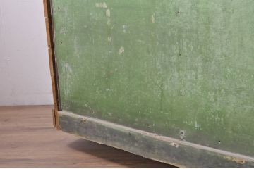 フランスアンティーク　特大!!　幅260cm　引き出し20杯　おしゃれなアトリエを彷彿とさせるモスグリーンの色合いが素敵なショップドロワー(カウンターテーブル、作業台、サイドボード、引き出し、チェスト、店舗什器)(R-080786)