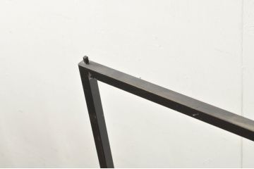 中古　鉄工所手作り　オーダー品!!　シンプルなスチールハンガー4点セット(ハンガーラック、洋服掛け、コート掛け、店舗什器)(R-080787)