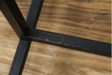 中古　鉄工所手作り　オーダー品!!　シンプルなスチールハンガー4点セット　(R-080787)