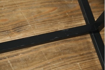 中古　鉄工所手作り　オーダー品!!　シンプルなスチールハンガー4点セット　(R-080787)