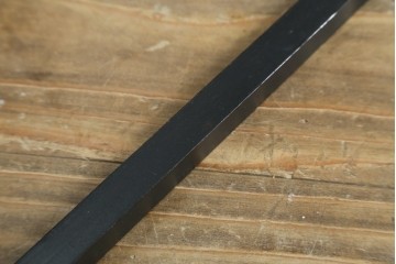 中古　鉄工所手作り　オーダー製作品!!　シンプルな無垢鉄のスチールハンガーラック　(R-080788)