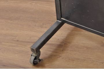 中古　美品　エグジットメタルワークサプライ(EXIT METAL WORK SUPPLY)　NRT-05　インダストリアルなデザインが格好いいスタンドミラー(姿見、鏡、キャスター付き、店舗什器)(定価約18万円)(R-080789)