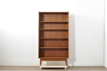 デンマークビンテージ　美品　Johannes Sorth(ヨハネス・ソース)　Bornholms Mobelfabrik社　シンプルでナチュラルな風合いが魅力のブックシェルフ(本棚、書棚、オープンラック、飾り棚、陳列棚、北欧、ヴィンテージ)(R-080792)