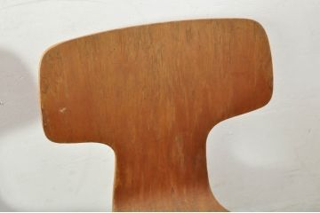 デンマークビンテージ　FRITZ HANSEN(フリッツハンセン)　Arne Jacobsen(アルネ・ヤコブセン)　model.3123　子供用Tチェア3脚セット(キッズチェア、ハンマーチェア、チャイルドチェア、ダイニングチェア、板座チェア、北欧、ヴィンテージ、バラ売り可能)(R-080793)