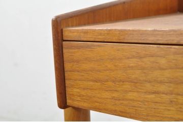 デンマークビンテージ　美品　Borge Mogensen(ボーエ・モーエンセン)デザイン　Soborg mobler(ソボー・モブラー)社　　チーク材×ビーチ材　ベッドサイドチェスト(model.148、ベッドサイドチェスト、ナイトテーブル、花台、飾り台、北欧、ヴィンテージ)(R-080799)