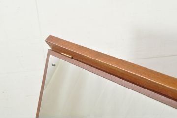 デンマークビンテージ　チーク材　シンプルなデザインが取り入れやすいデスク型ドレッサー(化粧台、鏡台、サイドテーブル、ワークデスク、在宅用、在宅ワーク用、ヴィンテージ)(R-080800)