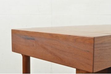 デンマークビンテージ　チーク材　シンプルなデザインが取り入れやすいデスク型ドレッサー(化粧台、鏡台、サイドテーブル、ワークデスク、在宅用、在宅ワーク用、ヴィンテージ)(R-080800)