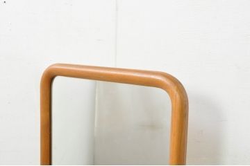 北欧ビンテージ　スウェーデン　Froseke AB Nybrofabriken社　Kristallglas VA　チーク材　落ち着きのある色味とシンプルなデザインが魅力的なウォールミラー(姿見、壁掛け鏡、ヴィンテージ)(R-080801)