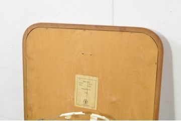 北欧ビンテージ　スウェーデン　Froseke AB Nybrofabriken社　Kristallglas VA　チーク材　落ち着きのある色味とシンプルなデザインが魅力的なウォールミラー(姿見、壁掛け鏡、ヴィンテージ)(R-080801)