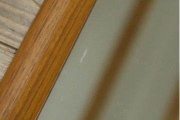 北欧ビンテージ　スウェーデン　Froseke AB Nybrofabriken社　Kristallglas VA　チーク材　落ち着きのある色味とシンプルなデザインが魅力的なウォールミラー(姿見、壁掛け鏡、ヴィンテージ)(R-080801)