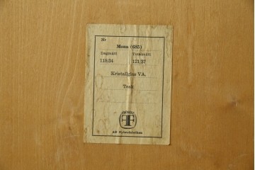 北欧ビンテージ　スウェーデン　Froseke AB Nybrofabriken社　Kristallglas VA　チーク材　落ち着きのある色味とシンプルなデザインが魅力的なウォールミラー(姿見、壁掛け鏡、ヴィンテージ)(R-080801)