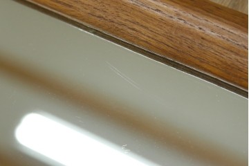 北欧ビンテージ　スウェーデン　Froseke AB Nybrofabriken社　Kristallglas VA　チーク材　落ち着きのある色味とシンプルなデザインが魅力的なウォールミラー(姿見、壁掛け鏡、ヴィンテージ)(R-080801)