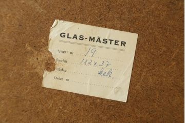 北欧ビンテージ　スウェーデン　GLAS-MASTER(グラスマスター)社　チーク材　木のぬくもりを感じる色味が素敵なウォールミラー(姿見、壁掛け鏡、ヴィンテージ)(R-080802)
