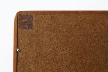 北欧ビンテージ　スウェーデン　GLAS-MASTER(グラスマスター)社　チーク材　木のぬくもりを感じる色味が素敵なウォールミラー(姿見、壁掛け鏡、ヴィンテージ)(R-080802)