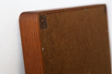 北欧ビンテージ　スウェーデン　GLAS-MASTER(グラスマスター)社　チーク材　木のぬくもりを感じる色味が素敵なウォールミラー(姿見、壁掛け鏡、ヴィンテージ)(R-080802)
