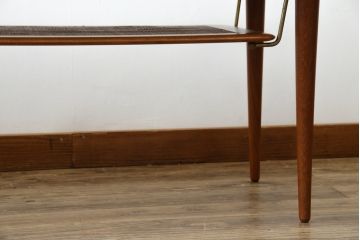 デンマークビンテージ　France&Son(フランス&サン)　Peter Hvidt&Orla Molgaard-Nielsen(ピーター・ビット&オルラ・ムルガード・ニールセン)　FD516　チーク材・真鍮・籐(ラタン)の組み合わせがおしゃれなコーヒーテーブル(ローテーブル、センターテーブル、リビングテーブル、北欧、ヴィンテージ)(R-080803)