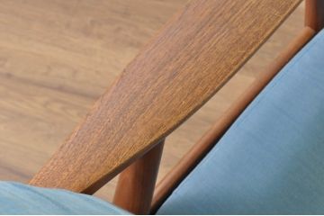 北欧家具　デンマークビンテージ　Hans J Wegner(ハンス・J・ウェグナー)　GETAMA(ゲタマ)　GE270-3　洗練された佇まいが目を引く3人掛けソファ(3P、三人掛け、アームソファ、トリプルソファ、3シーター、北欧、ヴィンテージ)(R-080804)
