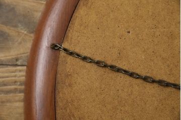 北欧ビンテージ　デンマーク　Pedersen & Hansen製　シンプルなデザインで取り入れやすい壁掛け鏡(ウォールミラー、吊り鏡、ヴィンテージ)(R-080806)