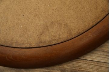 北欧ビンテージ　デンマーク　Pedersen & Hansen製　シンプルなデザインで取り入れやすい壁掛け鏡(ウォールミラー、吊り鏡、ヴィンテージ)(R-080806)