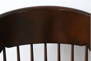 中古　美品　希少な廃盤品!!　松本民芸家具　贅沢なくつろぎのひとときを堪能できるG型ロッキングチェア(椅子、イス、板座チェア、アームチェア)(R-080812)