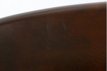 中古　美品　希少な廃盤品!!　松本民芸家具　贅沢なくつろぎのひとときを堪能できるG型ロッキングチェア(椅子、イス、板座チェア、アームチェア)(R-080812)