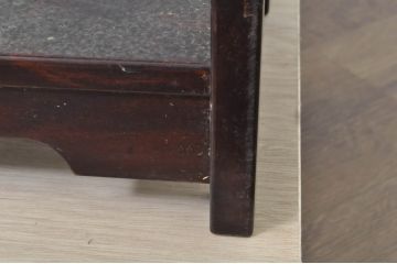 中古　美品!!　九州民芸家具　樺(カバ)材　格子デザインが和モダンな印象を高める飾り棚(本棚、オープンラック、書棚、ブックシェルフ、店舗什器)(R-080815)