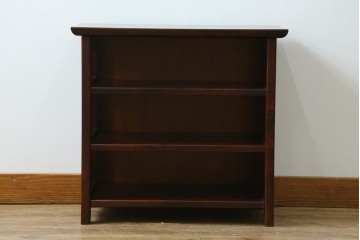 中古　美品　九州民芸家具　格子デザインがモダンな小振りの飾り棚　(R-080817)