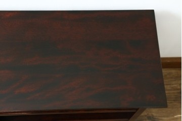 中古　美品　九州民芸家具　格子デザインがモダンな小振りの飾り棚　(R-080817)